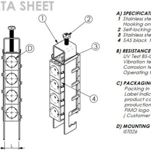 UCHWYT DO KABLA 1/2″  kąt. 40mm in row