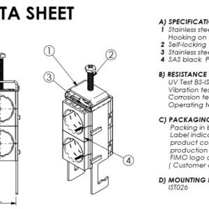 UCHWYT DO KABLA 1/2″S 13-14mm płas.3-25