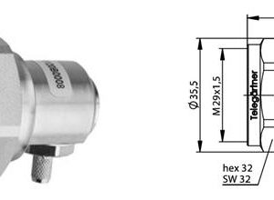 7/16-M WTYK KĄTOWY NA RG-214/213 zagn