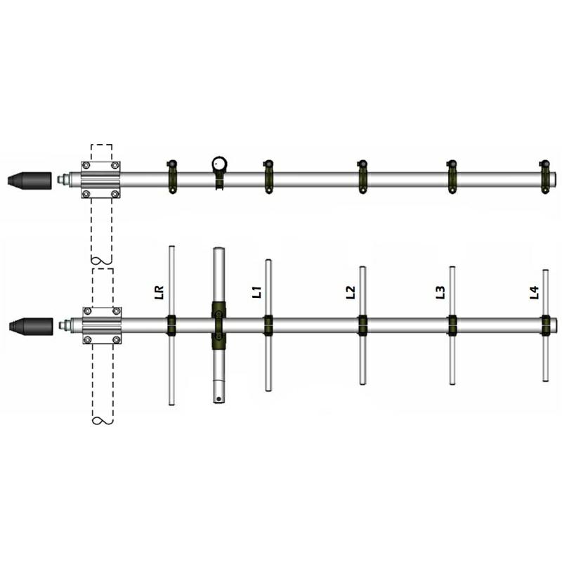 ANTENA KIERUNKOWA WY380-6N 380-440MHz 6 elem. 11dBi 150W 118x40cm