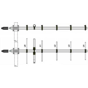 ANTENA KIERUNKOWA WY400-6N 400-470/N 11d Bi 150W 113x37cm