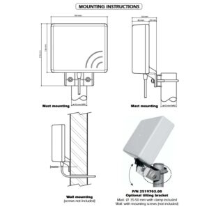 ANTENA LTE SMP-5G PANELOWA 698-960&1710-3800MHz SMA-M kabel=30cm