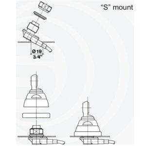 ANTENA SAM. VHF T-VHF 163-173/S 1/4 33cm   kabel=5m