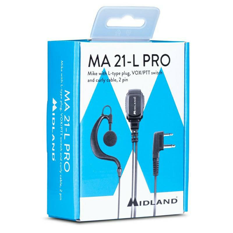 MIKROFONOSŁUCHAWKA MA21-L PRO PTT 2pin Midland/Icom