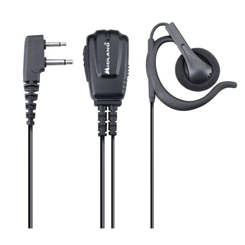 MIKROFONOSŁUCHAWKA MA24-L PRO na ucho 2 pin PTT/VOX Midland