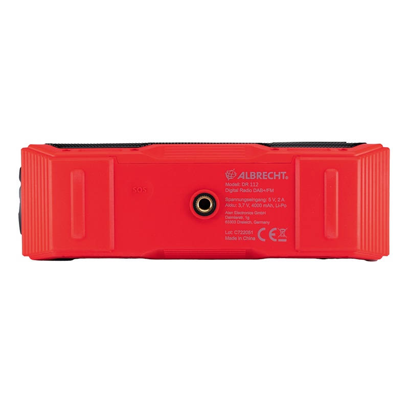 RADIO ALARMOWE ALBRECHT DR112 FM/DAB+/BT dynamo/solar SOS latarka power bank IPX5