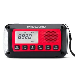 RADIO ALARMOWE MIDLAND ER100 AM/FM  dynamo/solar/USB latarka 2600mAh Li-Ion