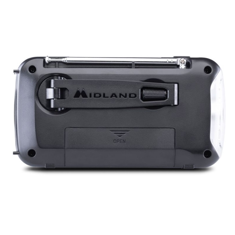 RADIO ALARMOWE MIDLAND ER100 AM/FM dynamo/solar/USB latarka 2600mAh Li-Ion