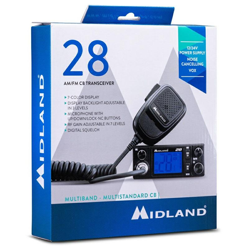 RADIO CB MIDLAND 28 AM/FM/ASQ/VOX 12/24V GW