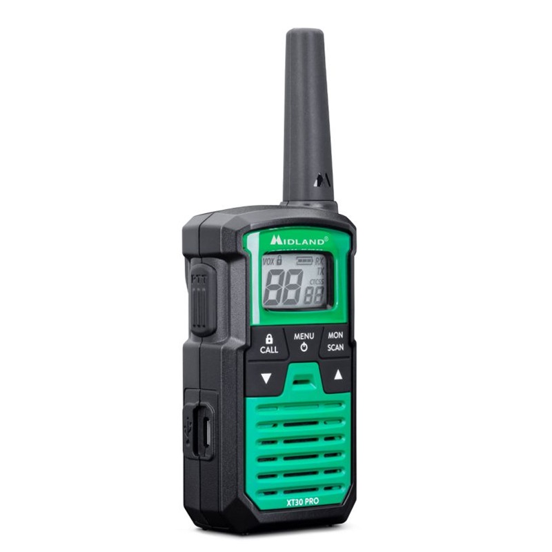 RADIO PMR MIDLAND XT30 PRO Twin kpl=2ra dia+6aku+kabel USB