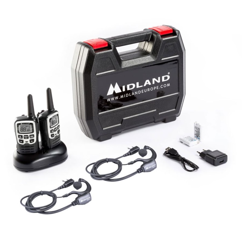 RADIO PMR MIDLAND XT50 Advanture white walizka=2radia+ładowarka+2szt. MA-21L