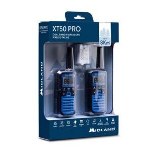 RADIO PMR MIDLAND XT50 PRO Twin  kpl=2ra dia+2aku+kabel USB