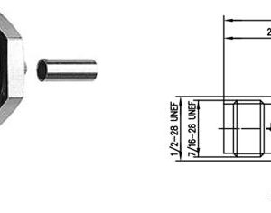 TNC-F GNIAZDO NA RG-316 zagn/zagn