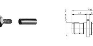 TNC-F GNIAZDO PANELOWE NA RG-316  zagn/zagn G37