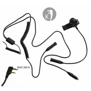ZESTAW MOTO BHS-300K okablowanie do COHS  przycisk PTT+wtyk Kenwood/G10/G11/BR02