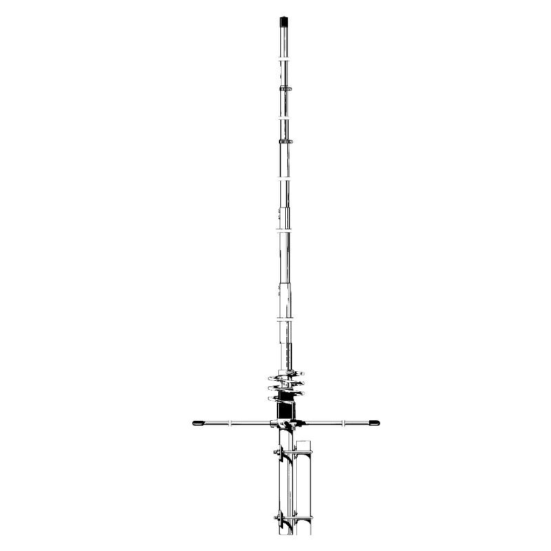 ANTENA BAZOWA LB TORNADO 42-50MHz 5/8 za kresy: A=42-50MHz B=50-60MHz