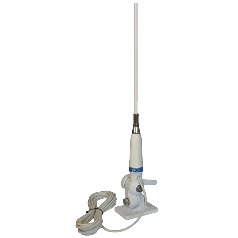 ANTENA MORSKA CRUISER-VHF 154-162.5MHz 1 10cm 1/2 bezmasowa kabel 5m RG58 biały