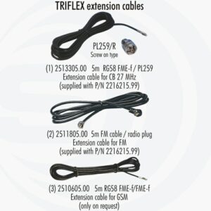 ANTENA SAM. CB TRIFLEX CB+FM+GSM 50cm
