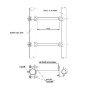 ODSKOCZNIA OD MASZTU SR5076-40 40cm