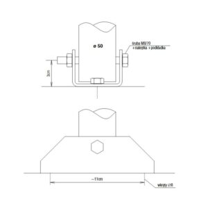 PODSTAWA DO MASZTU MF50 rura 50mm