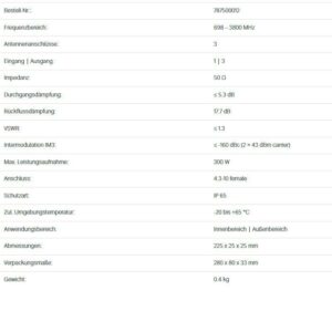 SPLITTER 3-WAY 698-3800MHz 300W 4.3-10F Kathrein DS