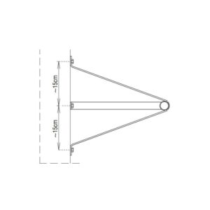 UCHWYT ŚCIENNY VF3P 32mm/31x15cm