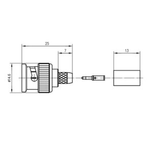 BNC-M WTYK NA RG-59 zagn/zagn professional