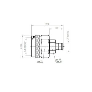 N-R-SMA REDUKCJA M-F 35dB/1GHz 32dB/2GHz  20dB/11GHz