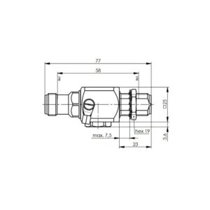 ODGROMNIK GAZOWY 230V N-F/N-F montażowy 3,8GHz kapsula w komplecie