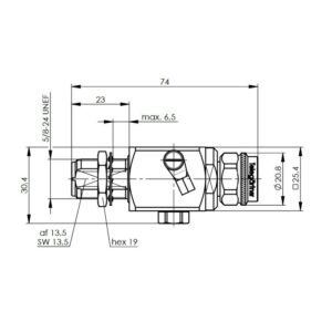 ODGROMNIK GAZOWY 230V N-F/N-M montażowy 2,5GHz kapsula w komplecie