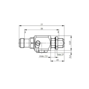 ODGROMNIK GAZOWY 600V N-F/N-F montażowy  3,8 GHz kapsula w komplecie