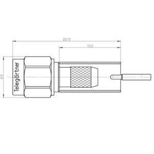 SMA-M WTYK NA RG-223/142 lut/zagn G5