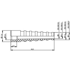 USZTYWNIENIE DO KABLA RG-58 białe