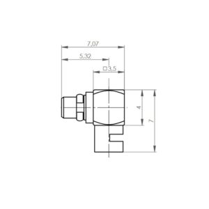 MMCX-M WTYK KĄTOWY NA UT85 lut/lut G11
