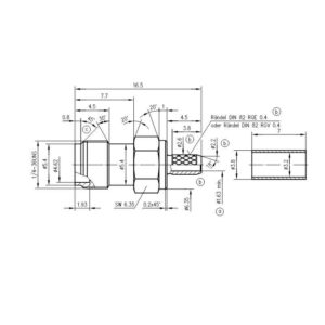 SMA-F GNIAZDO NA RG-316/174 lut/zagn G7