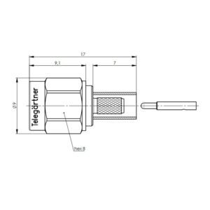 SMA-M WTYK NA RD-316 lut/skręcany G8