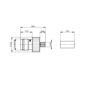 TNC-F GNIAZDO NA RG-223 zagn/zagn G5