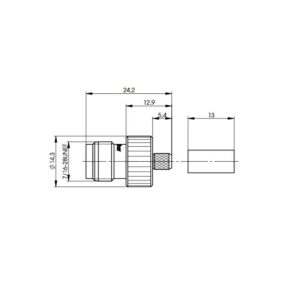 TNC-F GNIAZDO NA RG-58/CNT195 zagn/zagn bag=5 szt. G1