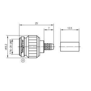 TNC-M WTYK NA RG-142 zagn/zagn