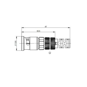 BNC-M WTYK UHD RG-179 B/U zagn/zagn Easy  Grip G4