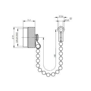 N ZAŚLEPKA NA GNIAZDO (z łańcuszkiem)
