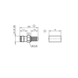 SMA-F GNIAZDO NA RG-58/CNT195 Au G1