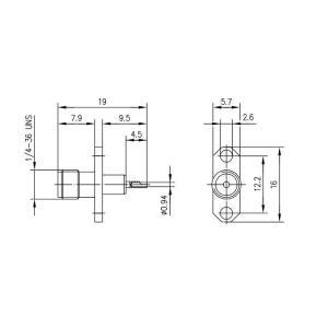 SMA-F GNIAZDO PANELOWE 2 otwory