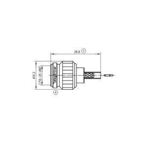 TNC-M WTYK NA RG-174/316 zagn/zagn prof. G7