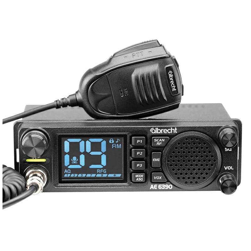 RADIO CB ALBRECHT AE-6390 VOX DIN GW 12/24V głośnik z przodu