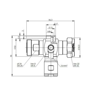 ODGROMNIK ĆWIERĆFALOWY 7/16 F-F 380-512MHz IP67